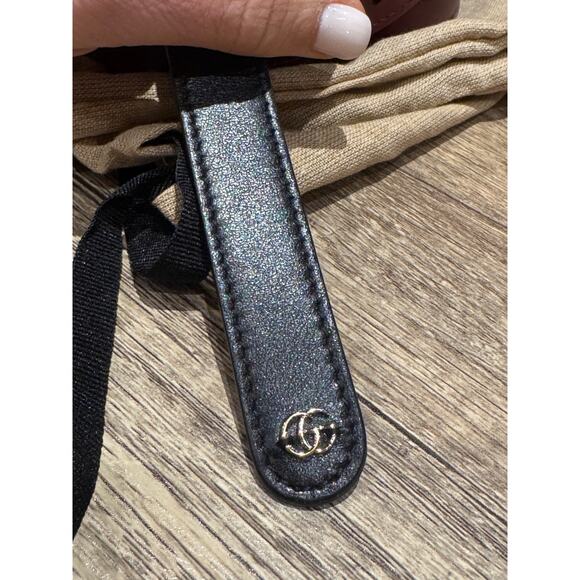 Gucci Reversible Black & Rosso Ancora Leather Belt Size 95 GG Gold Buckle NWOT - Picture 14 of 14